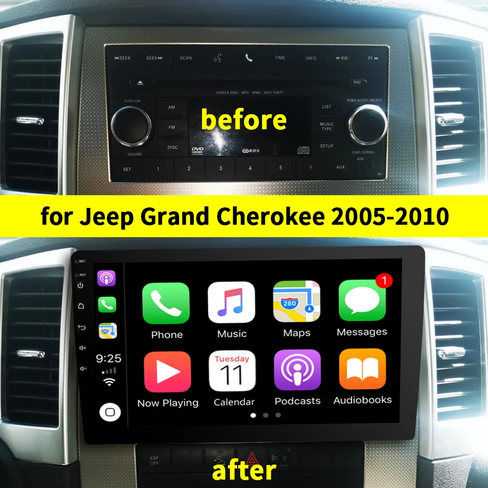 10 Inch Screen For Jeep Grand Cherokee 2005-2010 CDR 2Din Car Radio GPS Navigation Android 10 Multimedia Player Head Unit Stereo
10 Inch Screen For Jeep Grand Cherokee 2005-2010 CDR 2Din Car Radio GPS Navigation Android 10 Multimedia Player Head Unit Stereo