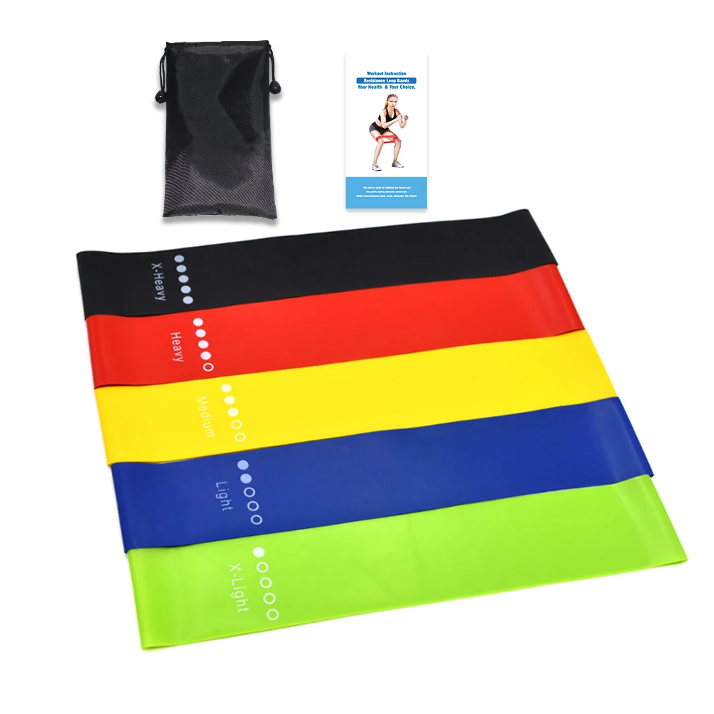 5 Colors Resistance Bands 6 Levels Elastic Exercises Fitness Workout Yoga Loop Tape Workout Pull Rope Strength Test Drive Bands
5 Colors Resistance Bands 6 Levels Elastic Exercises Fitness Workout Yoga Loop Tape Workout Pull Rope Strength Test Drive Bands