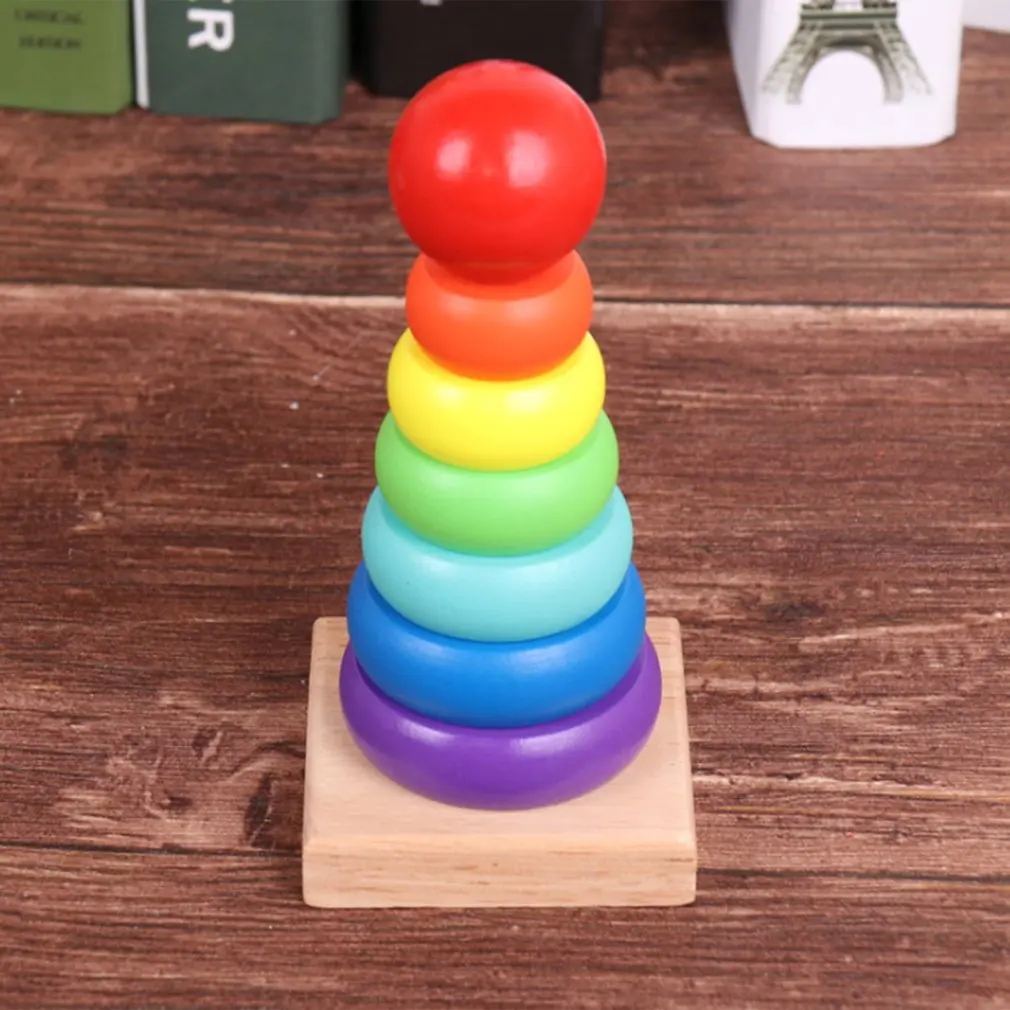 Wooden Toys For Children Educational Toys Wooden Seven-Color Tower Rainbow Tower Stacks Of Building Blocks
Wooden Toys For Children Educational Toys Wooden Seven-Color Tower Rainbow Tower Stacks Of Building Blocks