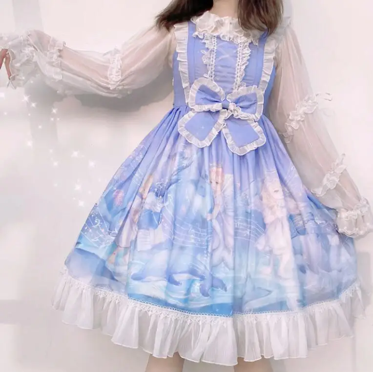 NONSAR Lolita Lace Doll Angel Dolphin Bay JSK Sling Japanese Dress In The Graden Party For Girl
NONSAR Lolita Lace Doll Angel Dolphin Bay JSK Sling Japanese Dress In The Graden Party For Girl