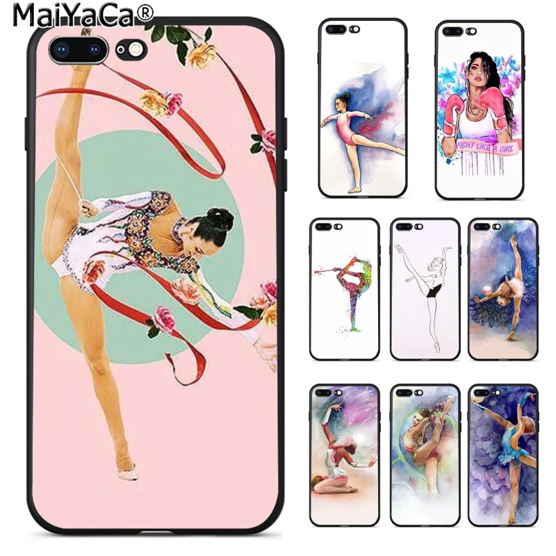 MaiYaCa gymnastics movement for iPhone 5S 6S 7 8 Plus X XR XS MAX 11 Por Samsung Black Soft Shell Phone Case Rubber Silicone | Мобильные