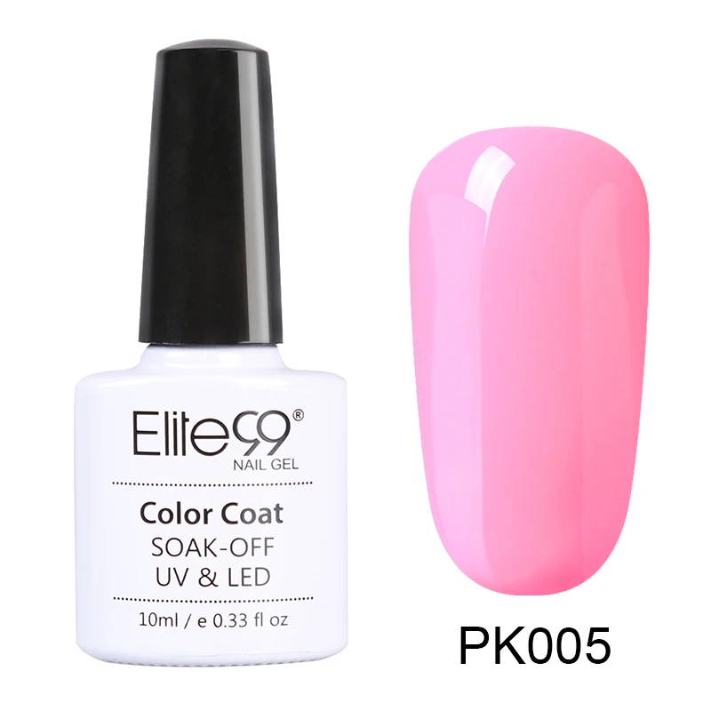 Elite99 10 мл Розовый Цветной Гель лак для ногтей био Гели Soak Off Маникюр грунтовка лаки