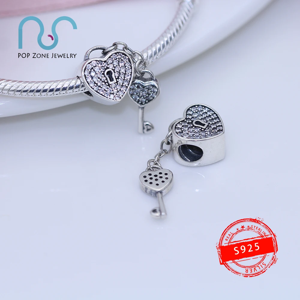 Fit Original Pandora Charm Bracelets Love Lock Love Key Charm Heart Shape 925 Sterling Silver Fine Beads DIY New Jewelry
Fit Original Pandora Charm Bracelets Love Lock Love Key Charm Heart Shape 925 Sterling Silver Fine Beads DIY New Jewelry