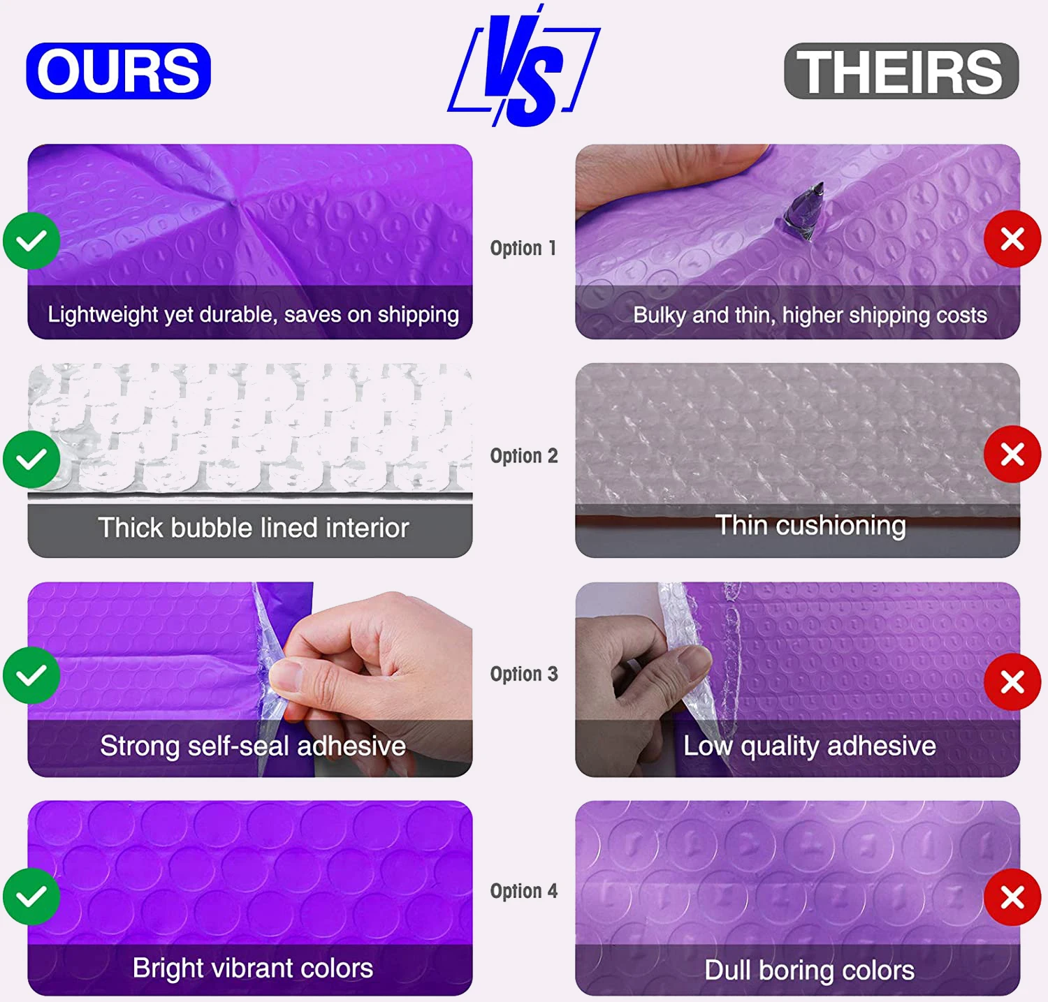 50Pcs Purple Packaging Bag For Business Bubble Mailers Padded Envelopes Shipping Envelopes Package Bag For Business Black Pink
50Pcs Purple Packaging Bag For Business Bubble Mailers Padded Envelopes Shipping Envelopes Package Bag For Business Black Pink