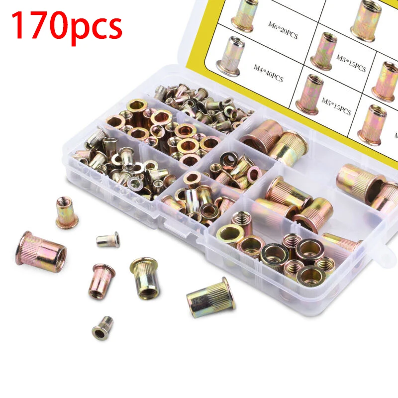 Riveter Rivet Nut Hand Riveting M3-M12 Carbon Steel Part 170 PCS Threaded
Riveter Rivet Nut Hand Riveting M3-M12 Carbon Steel Part 170 PCS Threaded