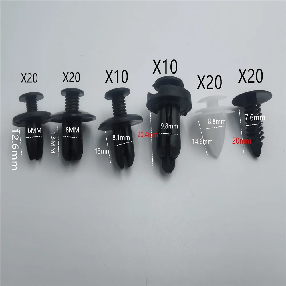 

100Pc Auto Fastener Clips Rivet Mixed Car Clips for Audi A1 A2 A3 A4 A5 A6 A7 A8 Q2 Q3 Q5 Q7 S3 S4 S5 S6 S7 S8 TT TTS RS3-RS6