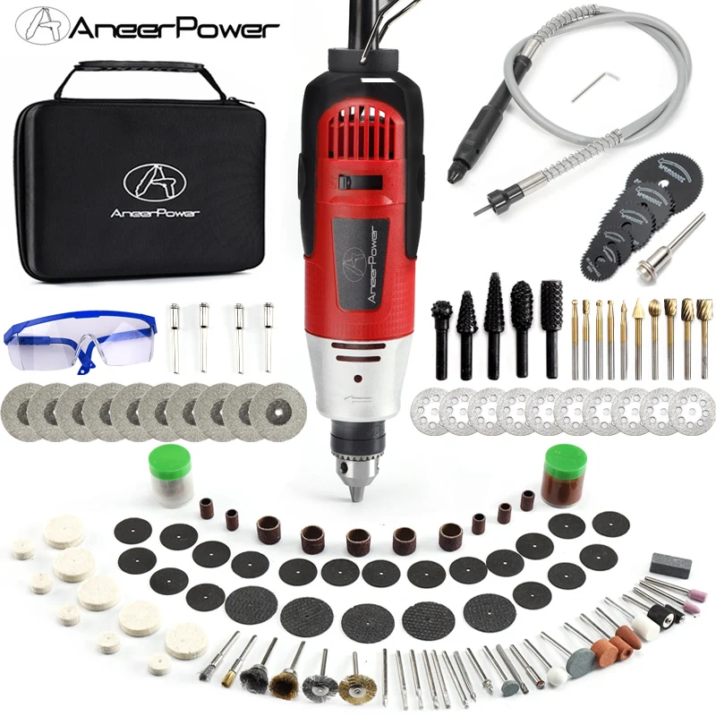 Электрическая мини ДРЕЛЬ Dremel 260 Вт гравер фреза лезвие для шлифовки резьбы по