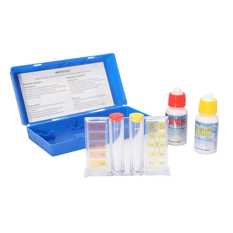 PH Chlorine Water Test Kit Tester Hydrotool Testing Kit Swimming Pool Hydroponics Aquarium Accessories
PH Chlorine Water Test Kit Tester Hydrotool Testing Kit Swimming Pool Hydroponics Aquarium Accessories