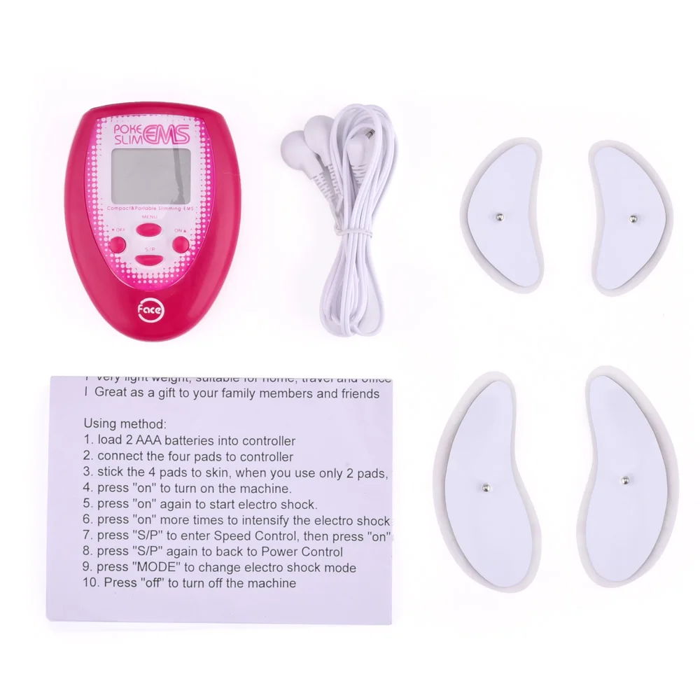 Electric Slimming Facial Massager V-Face Trainer Jaw Exerciser EMS Face Body Pulse Muscle Stimulator With Electrode Pads Newest
Electric Slimming Facial Massager V-Face Trainer Jaw Exerciser EMS Face Body Pulse Muscle Stimulator With Electrode Pads Newest