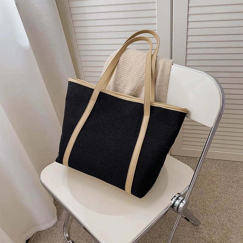 Ladies Fashion Trend Canvas Large Capacity Shoulder Bag Simple Casual Zipper Shopping Travel Ipad Portable Tote Bag Purses
Ladies Fashion Trend Canvas Large Capacity Shoulder Bag Simple Casual Zipper Shopping Travel Ipad Portable Tote Bag Purses