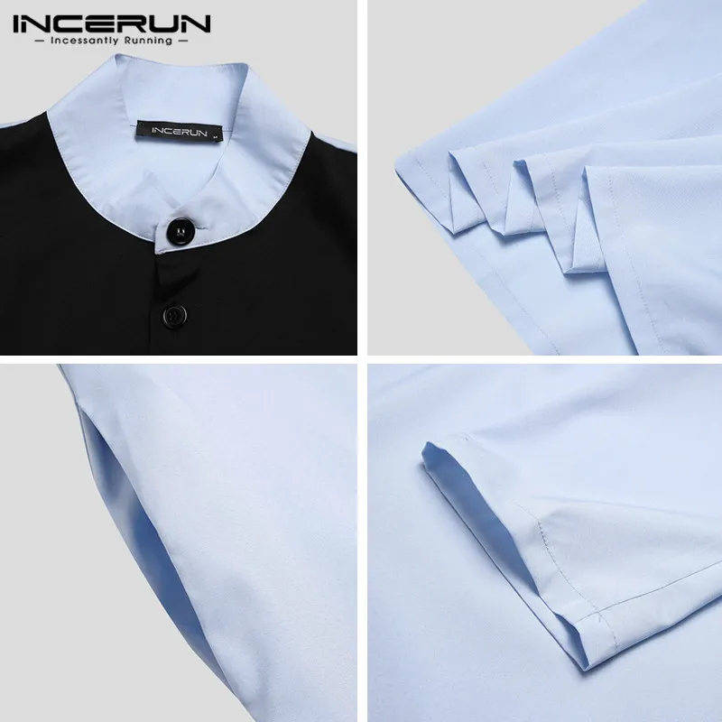 INCERUN Muslim Islamic Kaftan Men Patchwork Stand Collar Dubai Abaya Long Sleeve Fashion Robes Arabic Men Jubba Thobe Caftan 5XL
INCERUN Muslim Islamic Kaftan Men Patchwork Stand Collar Dubai Abaya Long Sleeve Fashion Robes Arabic Men Jubba Thobe Caftan 5XL
