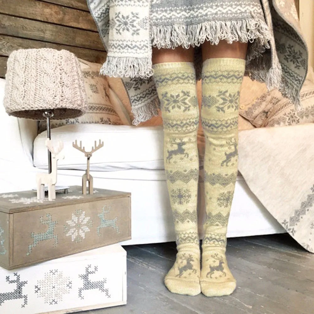 Women Christmas Socks Thigh High Long Stockings Knit Over Knee Socks Harajuku Elk Pattern Socks Women Calcetines Christmas Gift
Women Christmas Socks Thigh High Long Stockings Knit Over Knee Socks Harajuku Elk Pattern Socks Women Calcetines Christmas Gift