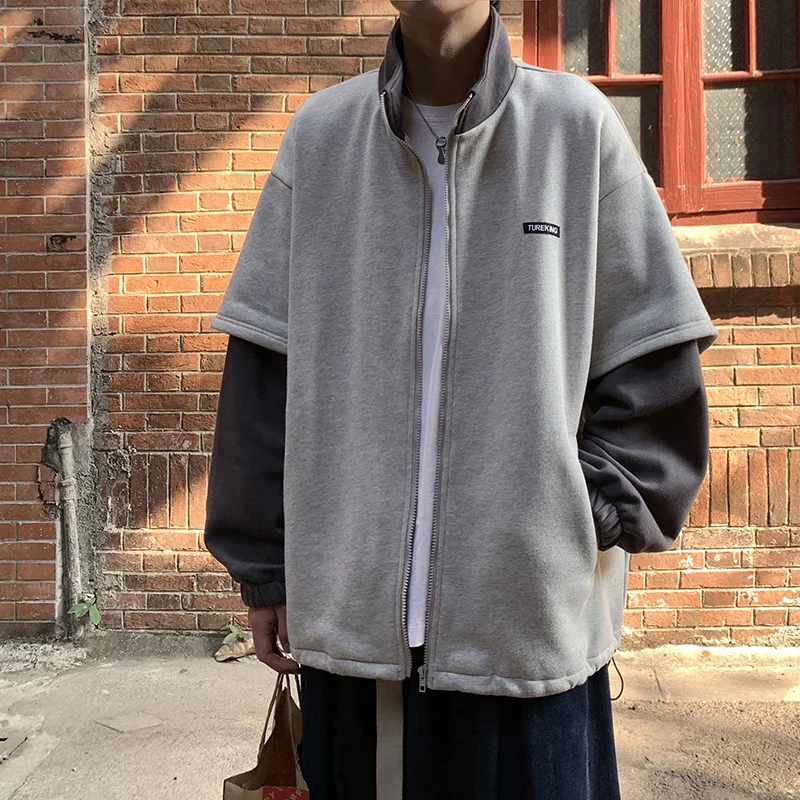 Cardigan Hoodie Men's Fashion Hit Color Cotton Casual Stand Collar Sweatshirt Men Streetwear Wild Loose Hip Hop Hoodies Mens
Cardigan Hoodie Men's Fashion Hit Color Cotton Casual Stand Collar Sweatshirt Men Streetwear Wild Loose Hip Hop Hoodies Mens