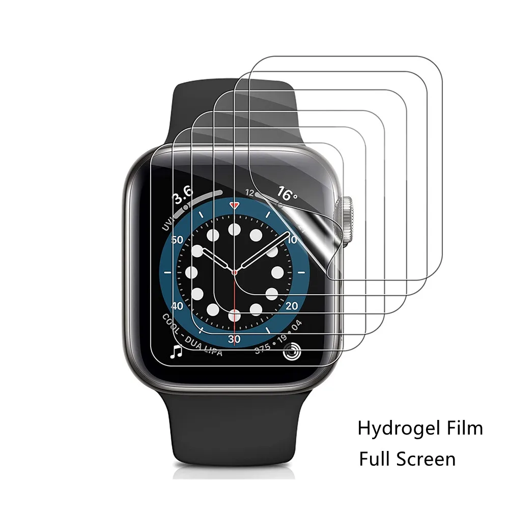 Гидрогелевая Защитная пленка для Apple Watch Series 7 6 5 4 3 2 1 полная защита iWatch 41 мм 45 40 44 38