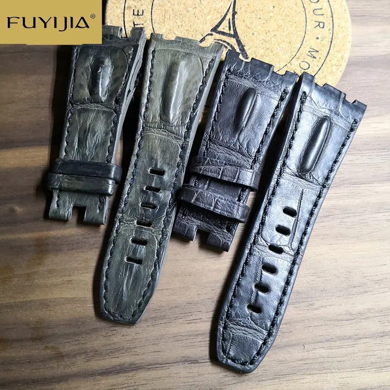 New FUYIJIA 26471SR Strap Handmade Crocodile Watchbands 26MM 28MM Custom Genuine Alligator Watch Band Top Brand Waterproof Belt
New FUYIJIA 26471SR Strap Handmade Crocodile Watchbands 26MM 28MM Custom Genuine Alligator Watch Band Top Brand Waterproof Belt