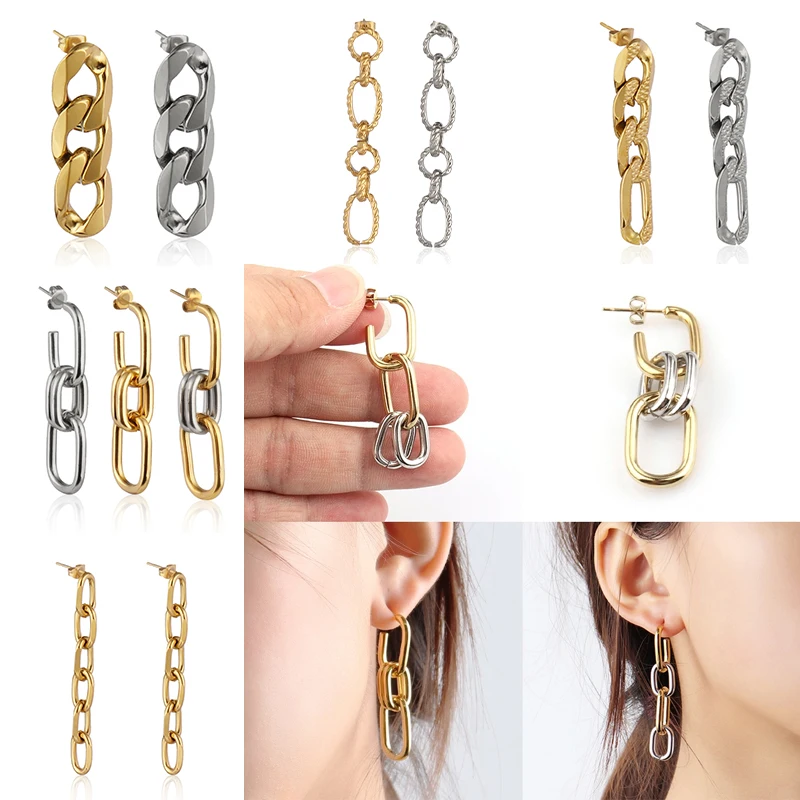 Chain Earrings Drop Earrings Stainless Steel Earrings Jewelry For Women Charm Earrings For Women 2020 Trend Unusual Earrings 
Chain Earrings Drop Earrings Stainless Steel Earrings Jewelry For Women Charm Earrings For Women 2020 Trend Unusual Earrings