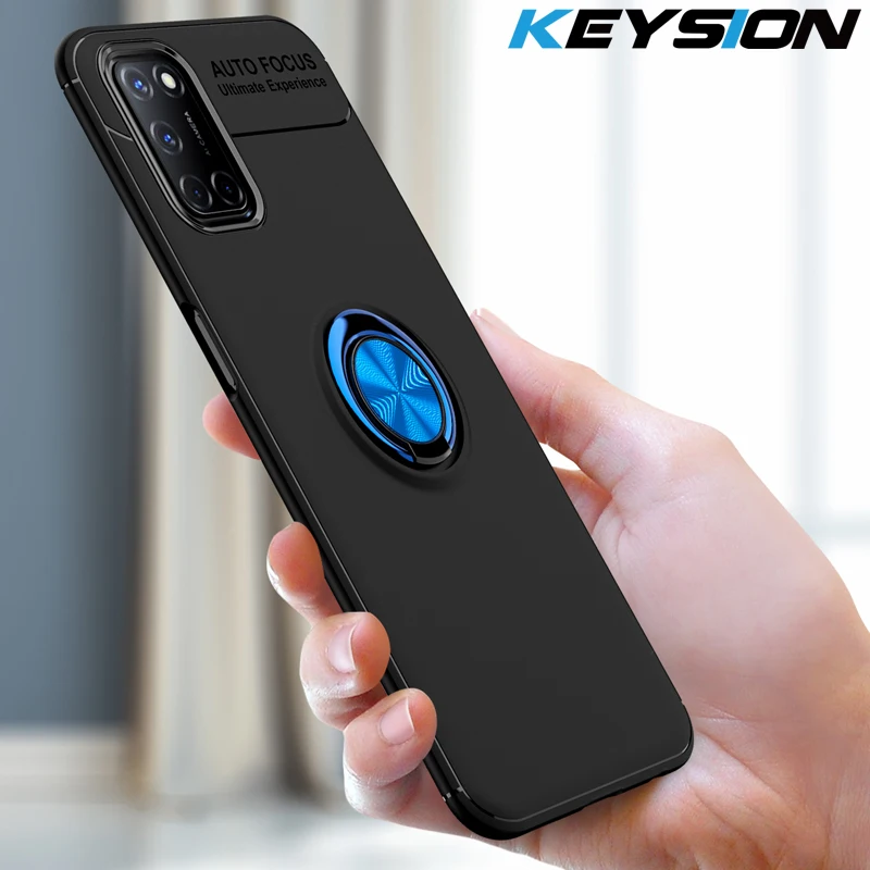 Ударопрочный чехол KEYSION для OPPO A52 автомобильный Магнитный с держателем кольца