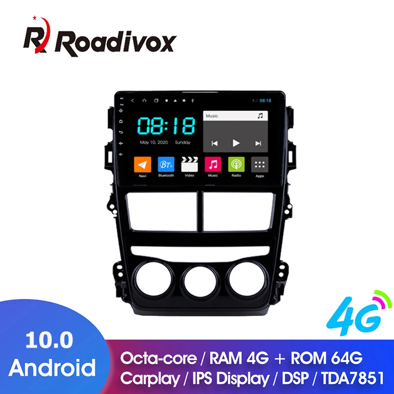 9" Android 10.0 RAM 4G ROM 64G for Toyota VIOS MANUAL AC 2018 Car Dvd Gps Navigation Radio Multimedia Player Stereo Head Unit
9" Android 10.0 RAM 4G ROM 64G for Toyota VIOS MANUAL AC 2018 Car Dvd Gps Navigation Radio Multimedia Player Stereo Head Unit