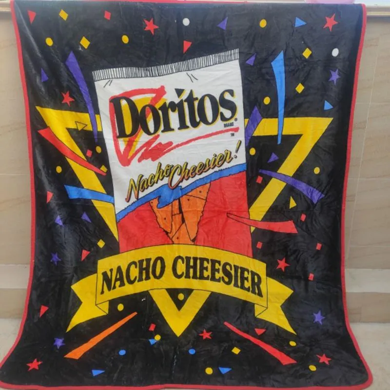 Коралловое Флисовое одеяло Doritos домашний декор сетка Nacho 152*117 см | Аксессуары для