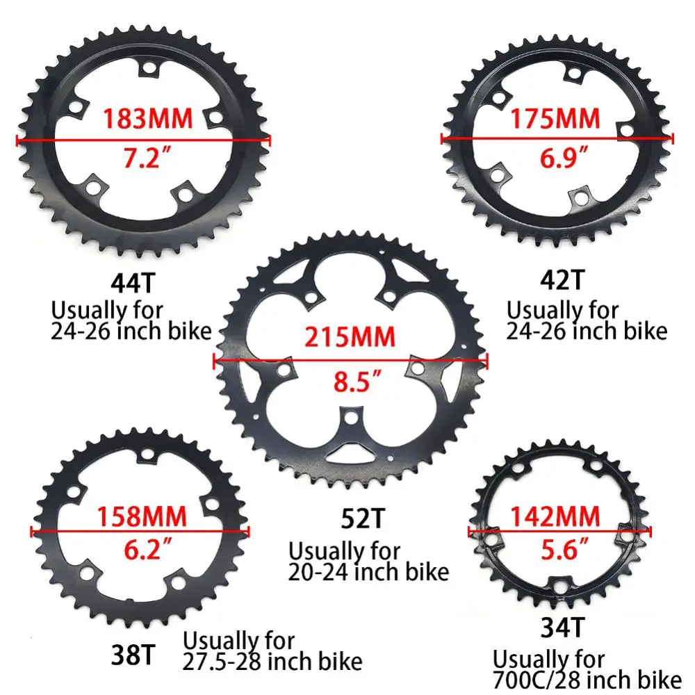 Profession Chain Wheel Chain Ring 34T 38T 42T 44T 52T Electric Bicycle Ebike Part Chainwheel TongSheng Mid Drive Motor
Profession Chain Wheel Chain Ring 34T 38T 42T 44T 52T Electric Bicycle Ebike Part Chainwheel TongSheng Mid Drive Motor