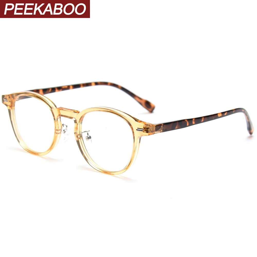 Круглые очки Peekaboo для мужчин TR90 ультралегкие оптические очки для женщин Ретро корейский стиль прозрачные линзы черный леопард
Круглые очки Peekaboo для мужчин TR90 ультралегкие оптические очки для женщин Ретро корейский стиль прозрачные линзы черный леопард
