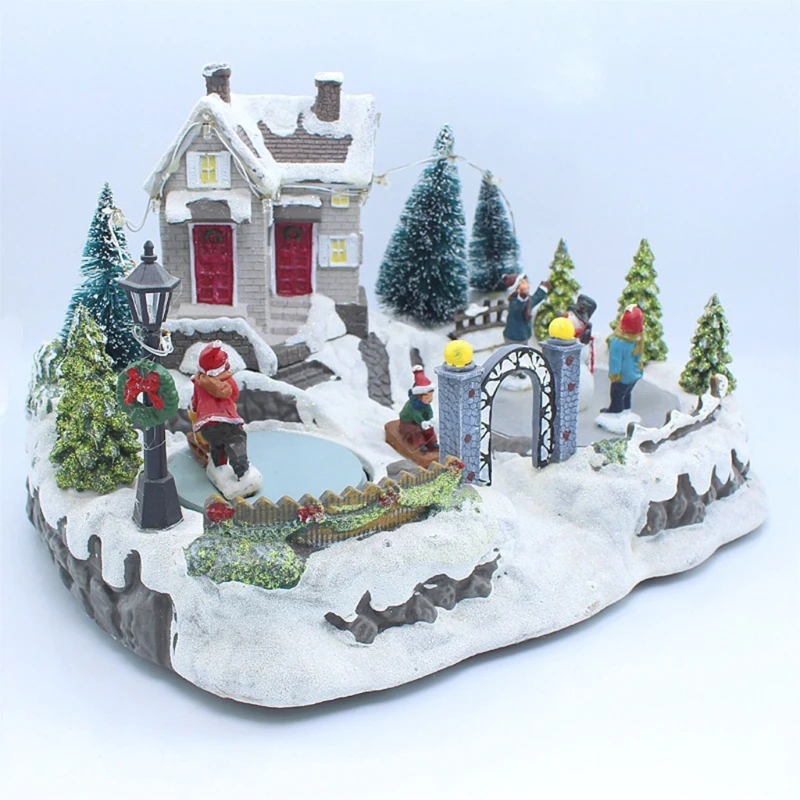 Glowing Singing Christmas Courtyard Landscape House Ornaments Xmas House Desktop Decoration with Lights Home Festival Atmosphere
Glowing Singing Christmas Courtyard Landscape House Ornaments Xmas House Desktop Decoration with Lights Home Festival Atmosphere
