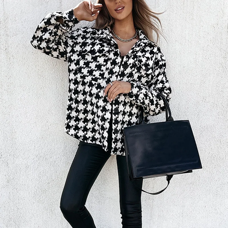 Модные женские пальто с узором «гусиная лапка», осенне-зимняя верхняя одежда, элегантные однобортные женские куртки с отворотом, новые паль...
Модные женские пальто с узором «гусиная лапка», осенне-зимняя верхняя одежда, элегантные однобортные женские куртки с отворотом, новые паль...