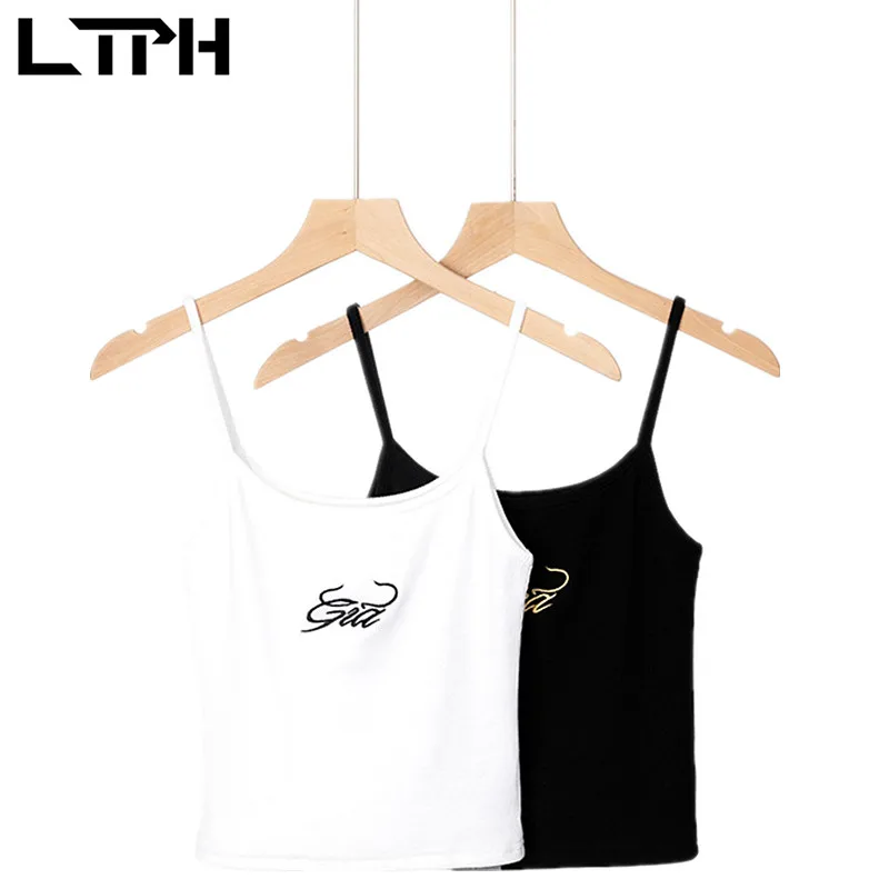 LTPH streetwear vintage women white crop top letter embroidery sleeveless tops Casual short knit crochet camisole 2021summer new
LTPH streetwear vintage women white crop top letter embroidery sleeveless tops Casual short knit crochet camisole 2021summer new