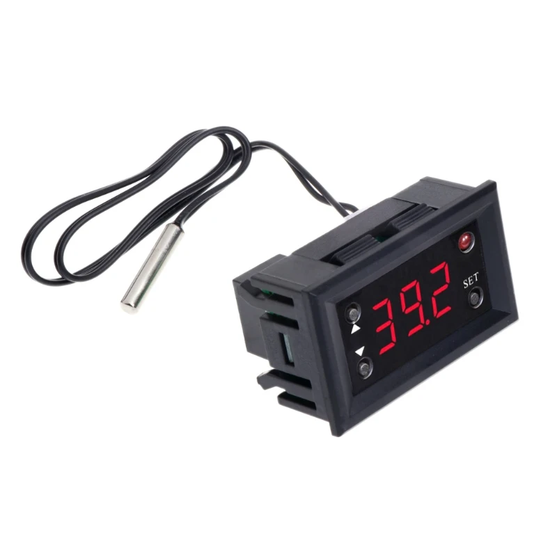 W1218 Digital Thermostat DC12V Temperature Controller For Incubator w/ Probe Red
W1218 Digital Thermostat DC12V Temperature Controller For Incubator w/ Probe Red