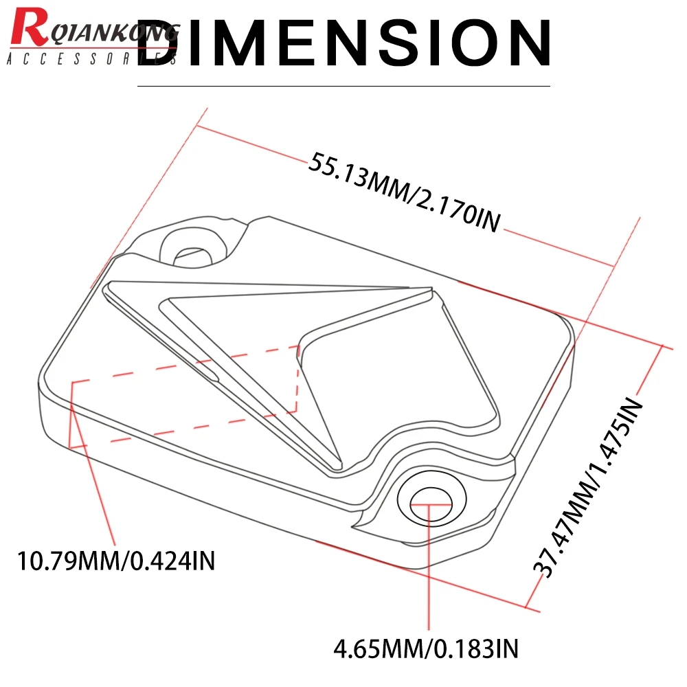 For 125 200 390 690 R 2013 2014 2015 2016 2017 2018 Motorcycle CNC Front Brake Fluid Reservoir Cover Cap Moto