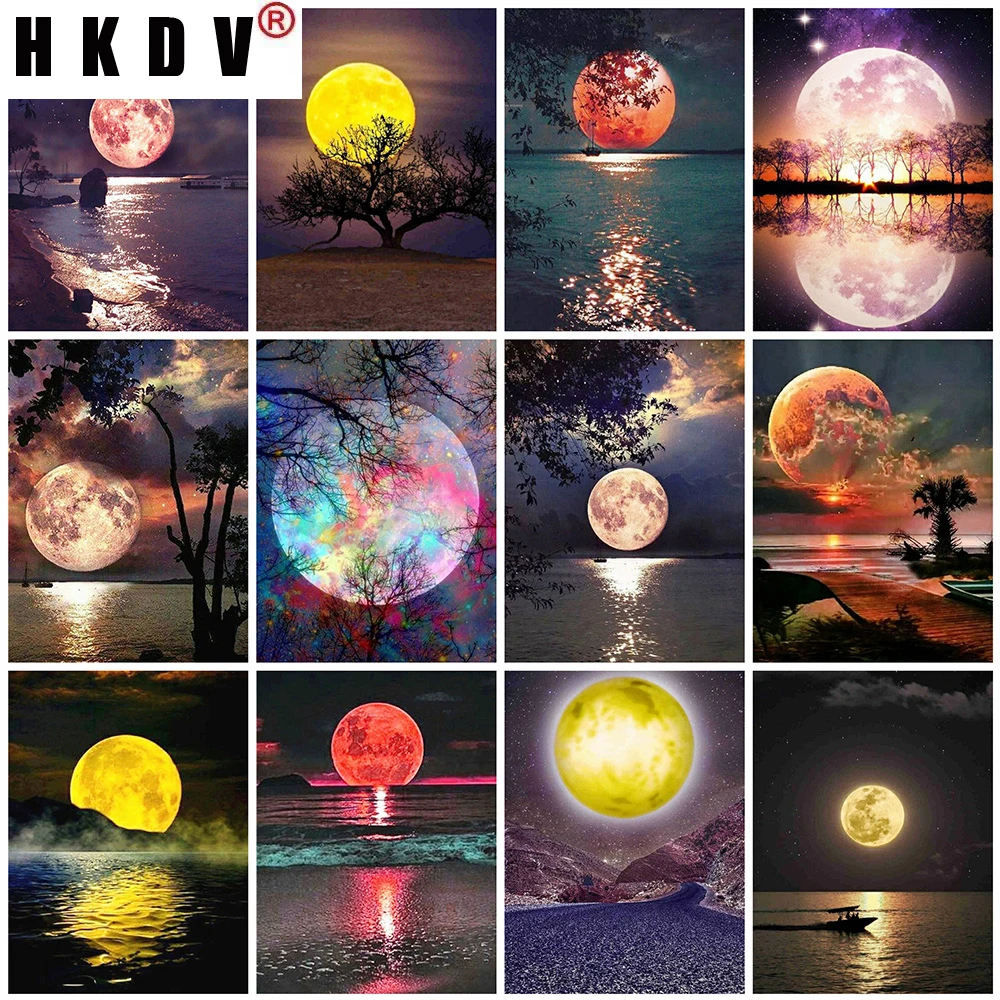 HKDV 5D DIY Diamond Painting Moon Full Square Diamond Embroidery Landscape Cross Stitch Mosaic Sale Home Decoration
HKDV 5D DIY Diamond Painting Moon Full Square Diamond Embroidery Landscape Cross Stitch Mosaic Sale Home Decoration