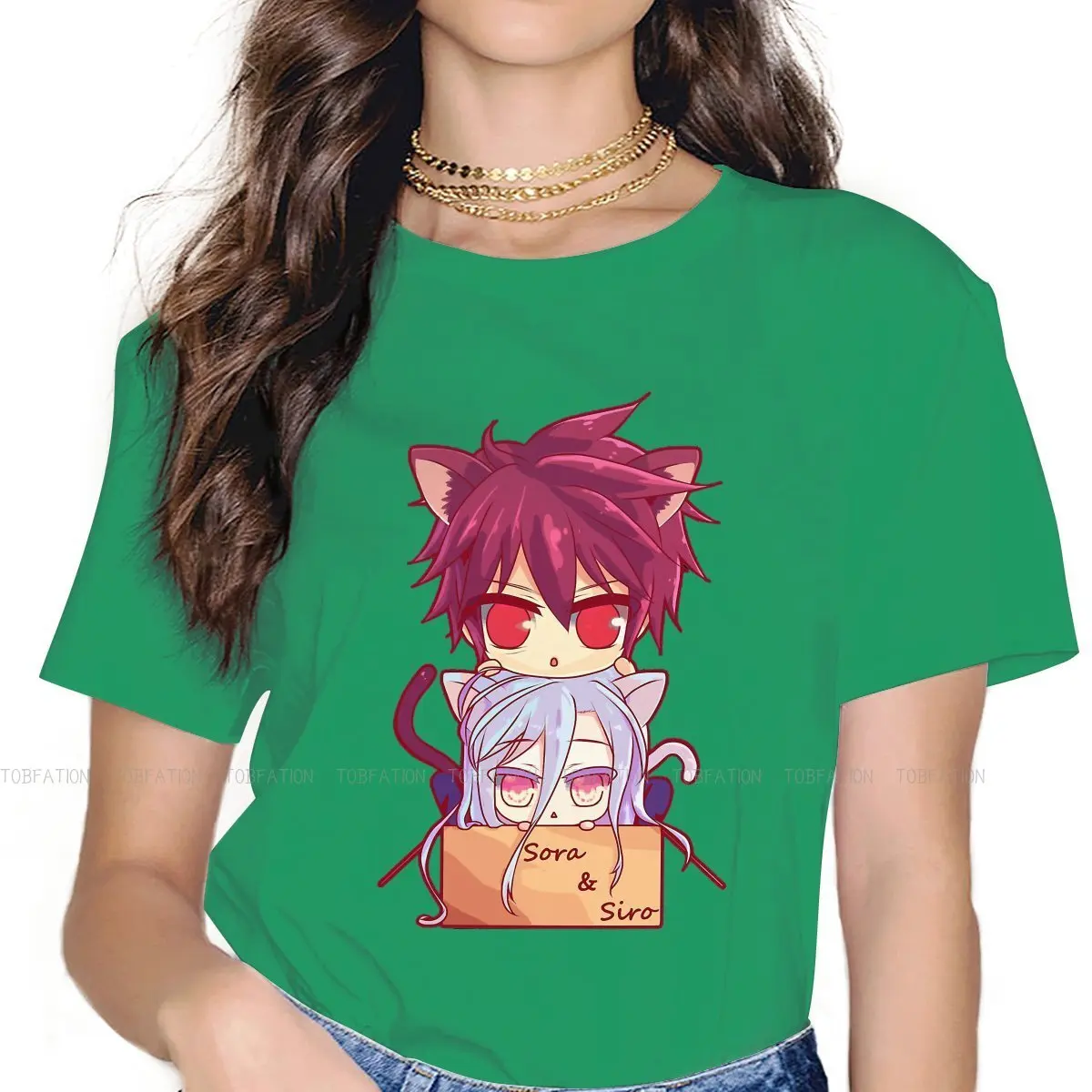 Sora And Shiro Fashion TShirts NO GAME NO LIFE Female Harajuku Pure Cotton T Shirt Round Neck 5XL
Sora And Shiro Fashion TShirts NO GAME NO LIFE Female Harajuku Pure Cotton T Shirt Round Neck 5XL