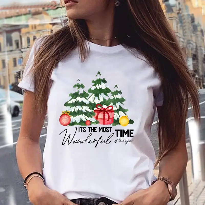 Women T Top 2022 Winter Snow Cute Happy Christmas Fashion Print Cartoon Shirt Female Graphic New Year Tee Tshirt T-Shirts 
Women T Top 2022 Winter Snow Cute Happy Christmas Fashion Print Cartoon Shirt Female Graphic New Year Tee Tshirt T-Shirts
