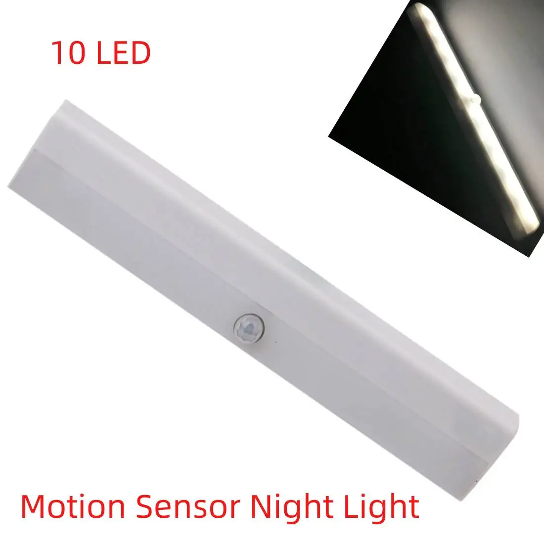 Motion Sensor Night Light Potable 10 LED Closet Lights Battery Powered Wireless Cabinet IR Infrared Motion Detector Wall Lamp
Motion Sensor Night Light Potable 10 LED Closet Lights Battery Powered Wireless Cabinet IR Infrared Motion Detector Wall Lamp