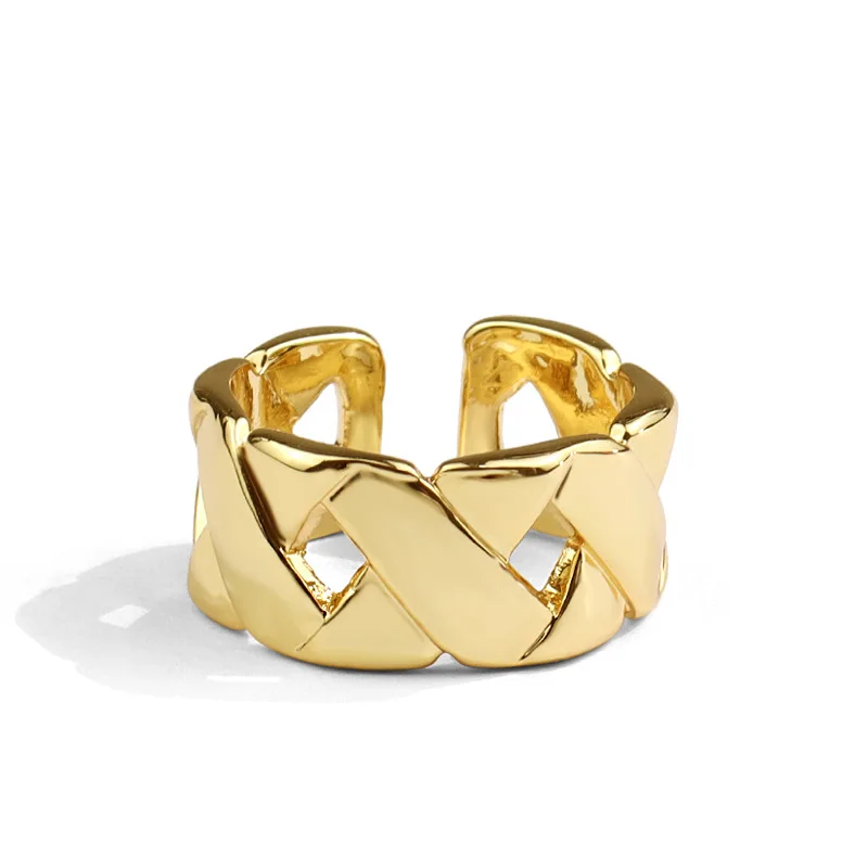 ZN Trendy Simple Adjustable Opening Finger Rings for Men Women Creativity Design Geometry Ring Fashion Jewelry Accessories Gifts