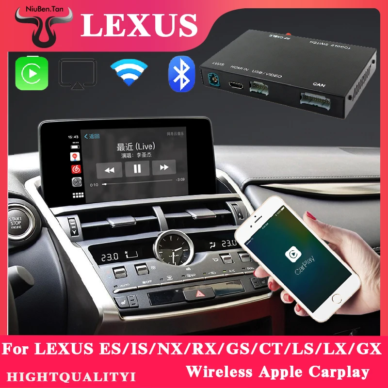 

Wireless Apple CarPlay Android Auto for Lexus NX RX IS ES GS RC CT LS LX LC UX GX 2014-2019, with Mirror Link Car Play Functions