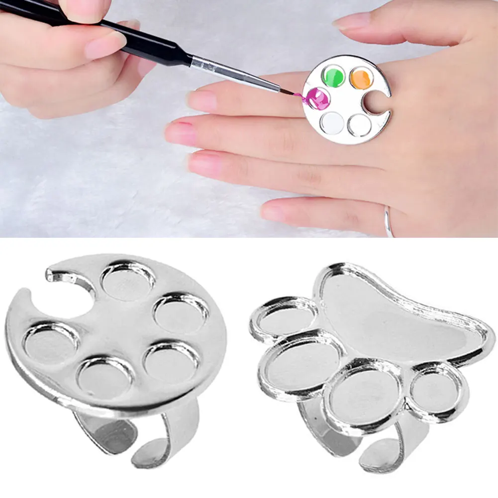 Hot Mini Nail Art DIY Color Painting Palette Finger Nails Gel Polishing Hand Manicure Ring Palettes For Women Lady H7JP
Hot Mini Nail Art DIY Color Painting Palette Finger Nails Gel Polishing Hand Manicure Ring Palettes For Women Lady H7JP