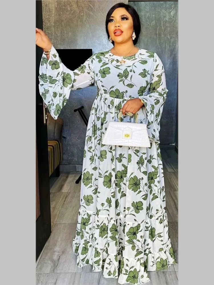2 Piece Set Of Dashiki African Women's Maxi Dress + Inner Skirt Fashion Printed African Clothing Chiffon Robe Dress 2021 New 
2 Piece Set Of Dashiki African Women's Maxi Dress + Inner Skirt Fashion Printed African Clothing Chiffon Robe Dress 2021 New