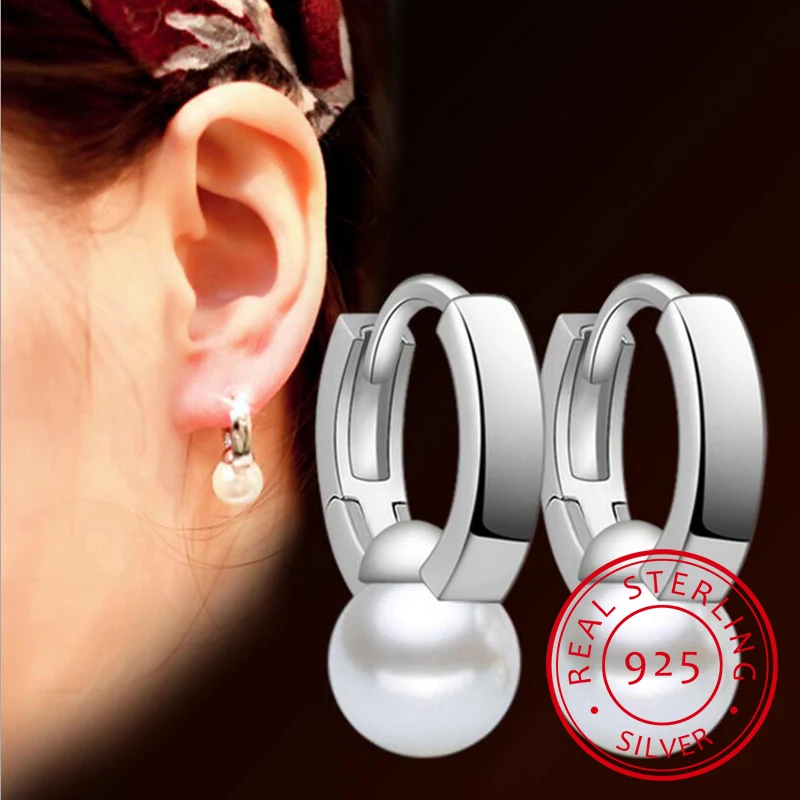 New Brand Fashion 925 stamp silver color Real Pearl Luxury Hoop Earrings For Women brincos aretes Creole S-E171
New Brand Fashion 925 stamp silver color Real Pearl Luxury Hoop Earrings For Women brincos aretes Creole S-E171