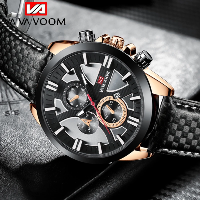 

Fashion Mens Watches VAVA VOOM Top Brand Luxury Waterproof Military Sport Quartz Wrist Watch Men Clock Male Reloj Hombre