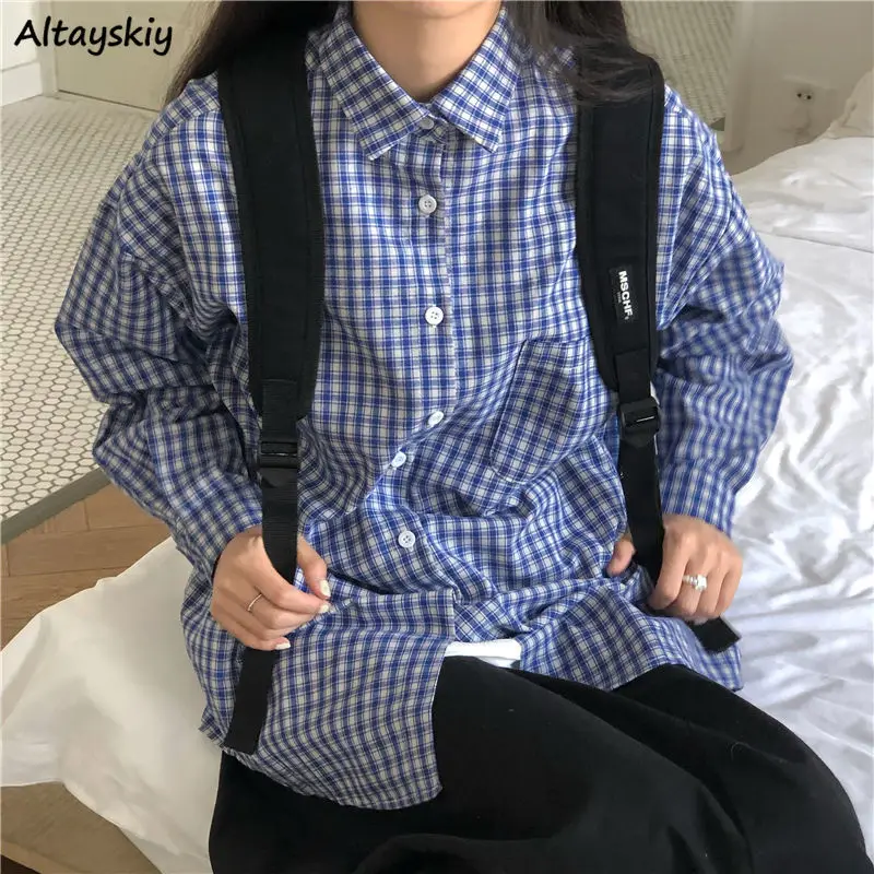 Vintage Plaid Shirts Women Couple Long Sleeve Classic Large Size S-3XL Loose Streetwear All-match Daily Camisa Single Breasted
Vintage Plaid Shirts Women Couple Long Sleeve Classic Large Size S-3XL Loose Streetwear All-match Daily Camisa Single Breasted