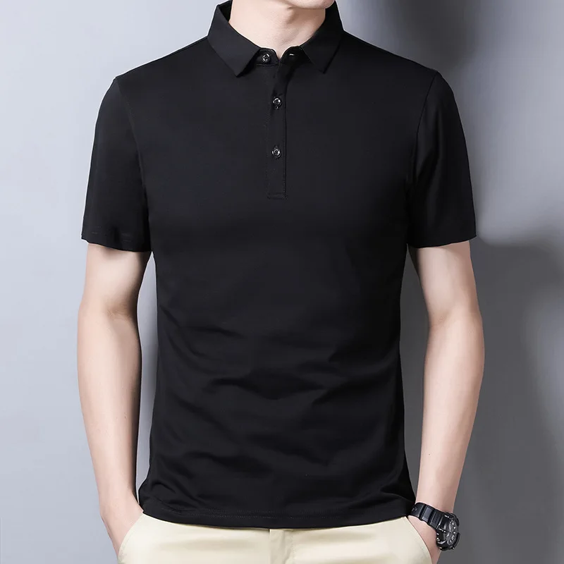 Summer new short sleeve polo shirt fashion trend thin young middle-aged men's T-shirt comfortable slim men's wear
Summer new short sleeve polo shirt fashion trend thin young middle-aged men's T-shirt comfortable slim men's wear