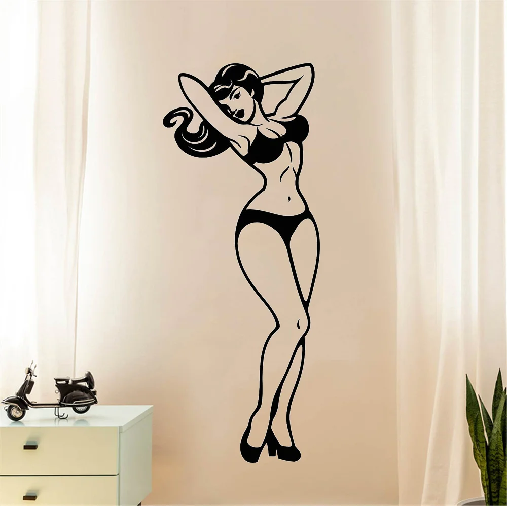 Vinyl Wall Decal Pin Up Style Girl Retro Sexy Woman In Swimsuit Stickers Bikini Girl Mural Art Home Decoration Bedroom Decor
Vinyl Wall Decal Pin Up Style Girl Retro Sexy Woman In Swimsuit Stickers Bikini Girl Mural Art Home Decoration Bedroom Decor