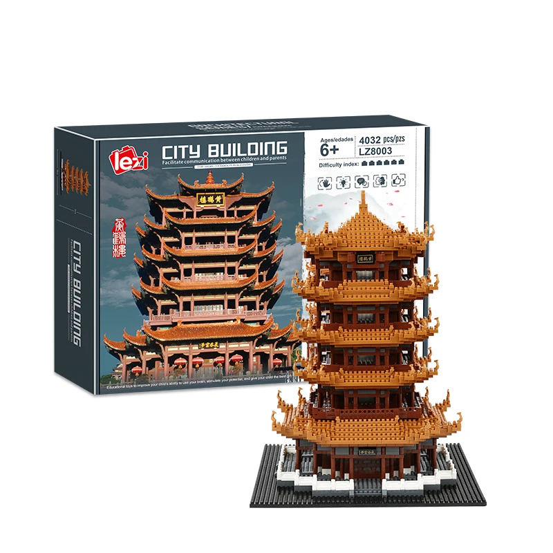 ZY-Wisdom Mini Particles Chinese Yellow Crane Tower Model Building Block Gift Collection Educational Children's Toy Gift 
ZY-Wisdom Mini Particles Chinese Yellow Crane Tower Model Building Block Gift Collection Educational Children's Toy Gift