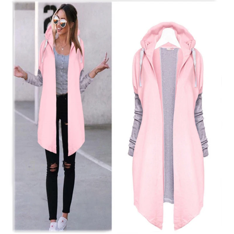 Spring Outerwear Coats Female Autumn Women Fashion Clothing Patchwork Casual Long Coat Women's Hoody Jacket Long Cardigans
Spring Outerwear Coats Female Autumn Women Fashion Clothing Patchwork Casual Long Coat Women's Hoody Jacket Long Cardigans