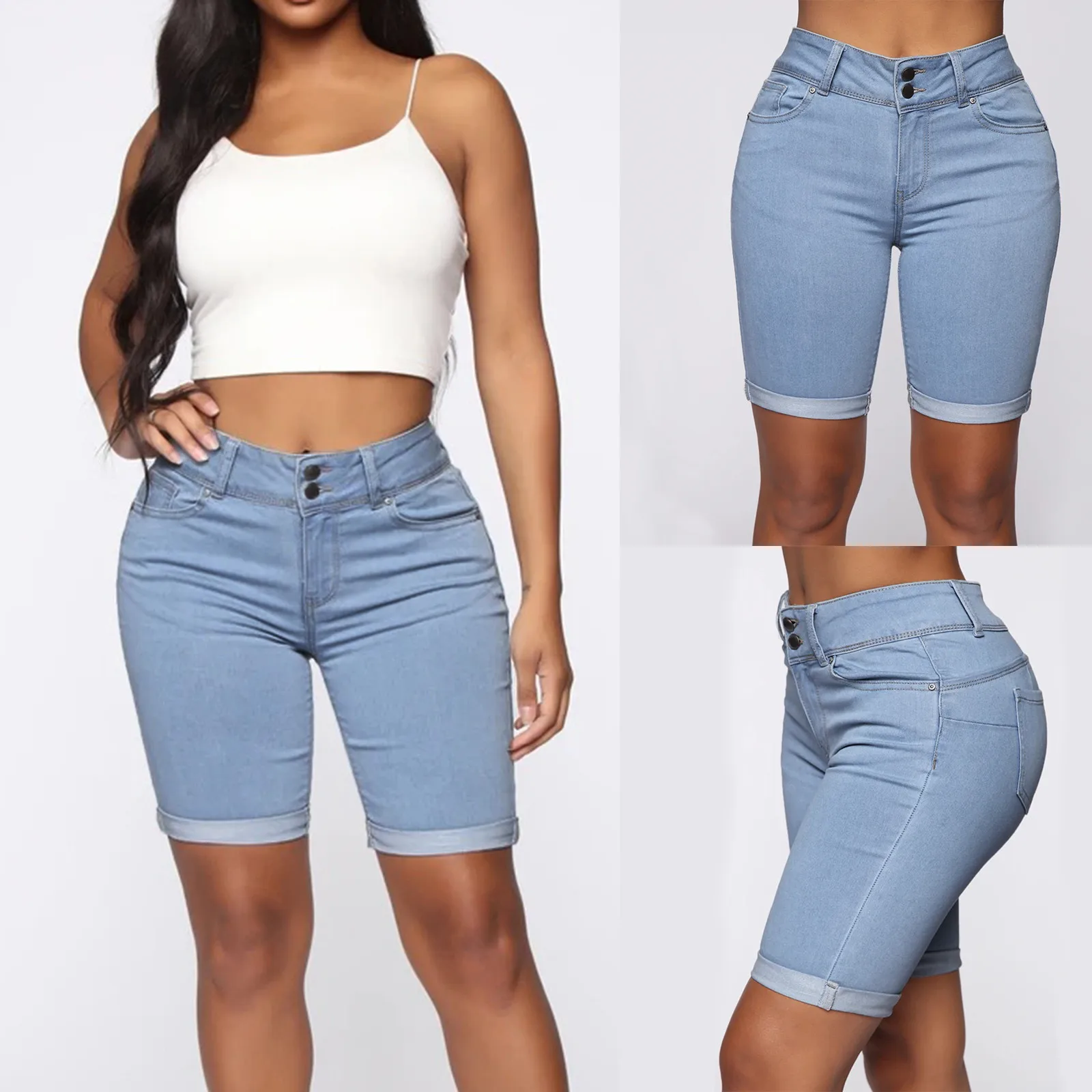 Denim Shorts Women High Waisted Jeans Woman 2021 Summer Clothes Skinny Short Pants Streetwear Casual Button Washed Short Jean
Denim Shorts Women High Waisted Jeans Woman 2021 Summer Clothes Skinny Short Pants Streetwear Casual Button Washed Short Jean