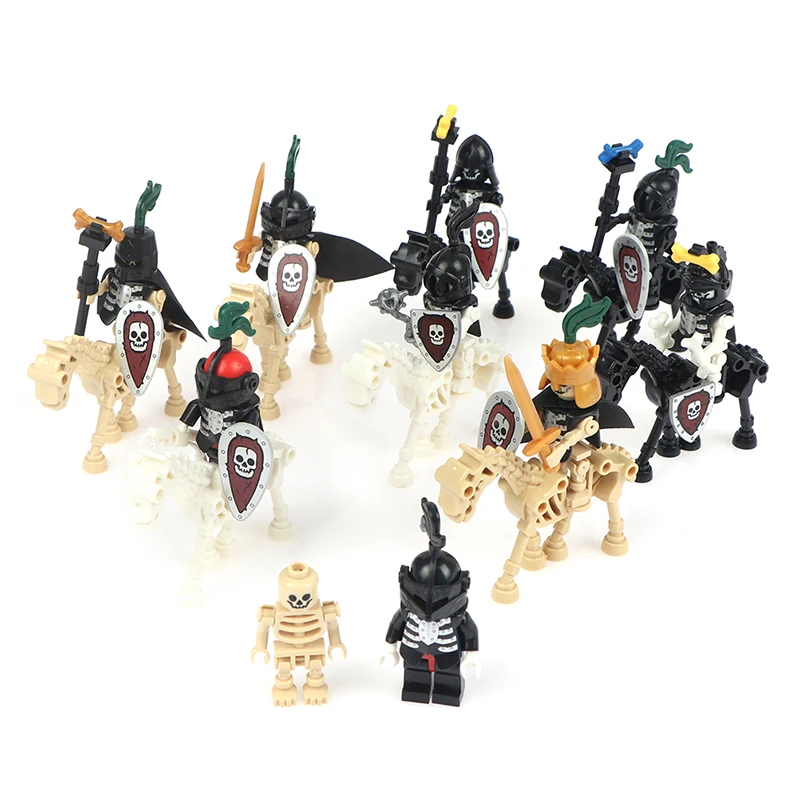 Medieval Castle Knights Figures Crusaders Rome Soldier Spartacus Warrior Gladiatus Skeleton Horse Shield Building Blocks Toys
Medieval Castle Knights Figures Crusaders Rome Soldier Spartacus Warrior Gladiatus Skeleton Horse Shield Building Blocks Toys