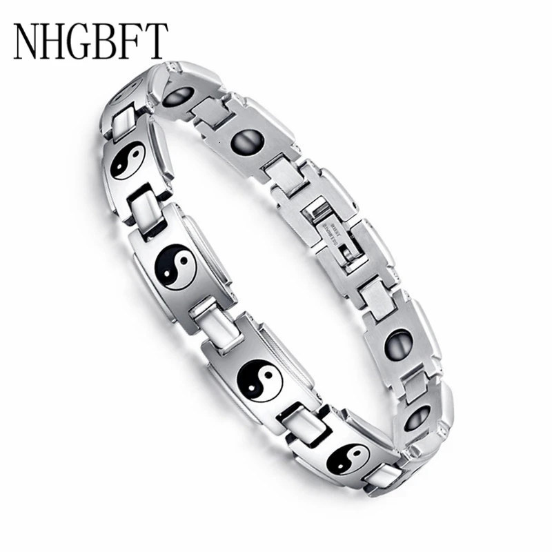 NHGBFT Religious gossip Magnet health care bracelets Mens stainless steel magnetic bioenergy therapy bracelet bangle
NHGBFT Religious gossip Magnet health care bracelets Mens stainless steel magnetic bioenergy therapy bracelet bangle