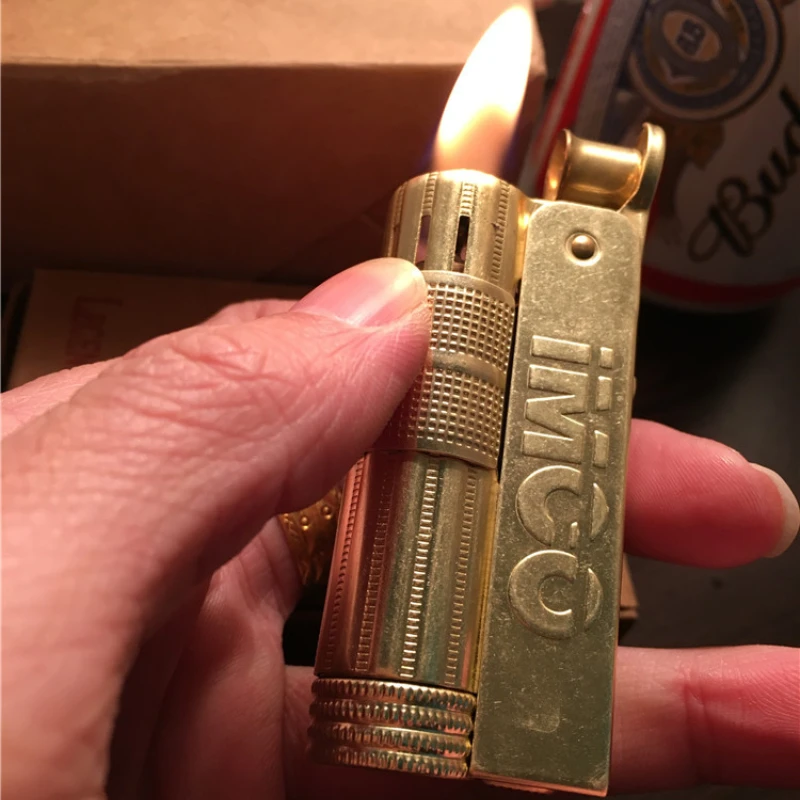 IMCO 6700 Vintage Style Classic Copper Lighter Gasonlion Oil Petrol Refillable Flint ignition Grinding Wheels Fire Lighter
IMCO 6700 Vintage Style Classic Copper Lighter Gasonlion Oil Petrol Refillable Flint ignition Grinding Wheels Fire Lighter