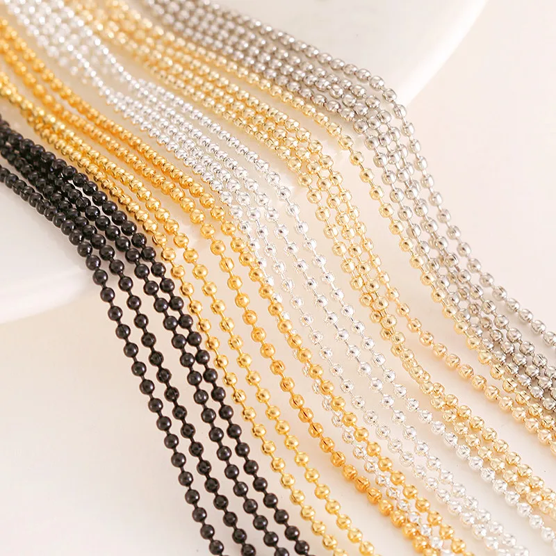 2 Meter Metal Ball Beads Cable Link Chains Gold Silver Chain For DIY Necklaces Bracelet Anklet Jewelry Making Accessories
2 Meter Metal Ball Beads Cable Link Chains Gold Silver Chain For DIY Necklaces Bracelet Anklet Jewelry Making Accessories